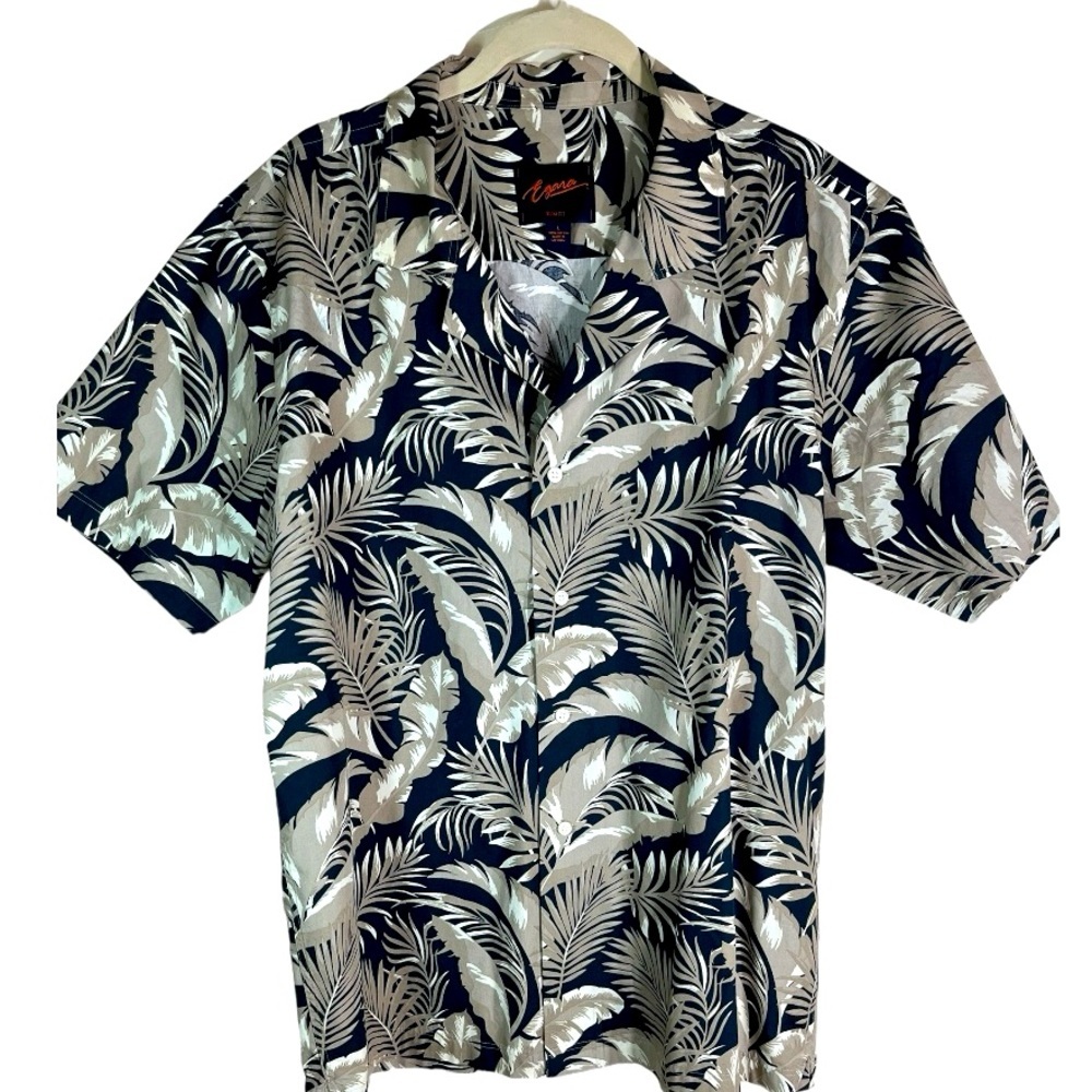 Egara Men’s Hawaiian 100%Cotton Short Sleeve Button Up.